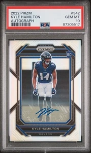 Panini Prizm 2022 Kyle Hamilton Rookie RC autógrafo automático plateado #342 - PSA 10 SP - Imagen 1 de 2