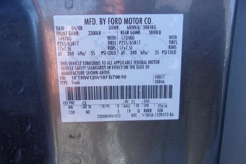 Seat Belt Front Bench 40/20/40 Passenger Fits 07-08 FORD F150 PICKUP 106999 Foto 1 de 4