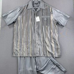 New Pronti Leisure Suit Micro Polyester Relaxed Baggy 3XL Short SLV & 48/34 Pant - Picture 1 of 24