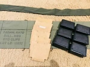 Authentic USGI M1 Garand Bandolier Repack kit w/cardboards & BR-W clips or SA