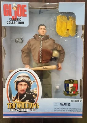 Bola de beisebol GI Joe Classic Collection Ted Williams piloto de caça da guerra coreana 1999 - Imagem 1 de 4