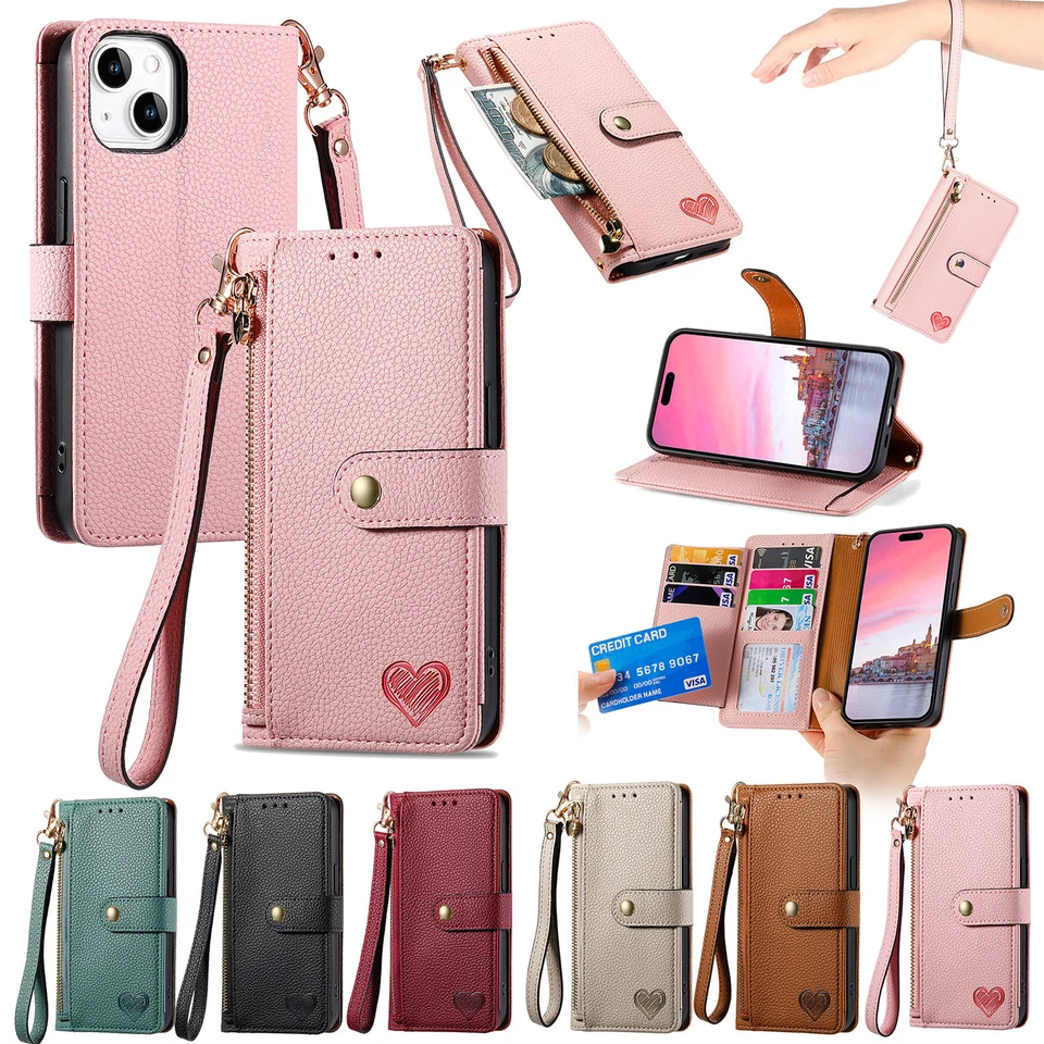 Leather Flip Case Wallet Stand Cover For Huawei P50 Pro Mate 50 E Pro Maimang 11 - Image 1 of 4
