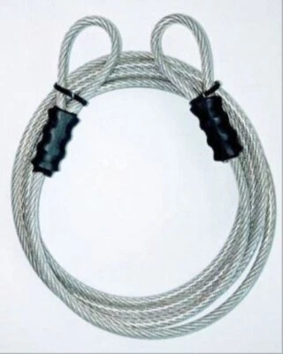 6ft Cable Bike Lock 1/8", 3.17mm, 7x19 GALVANIZED STEEL SECURITY VINYL COATED - Image 1 of 3