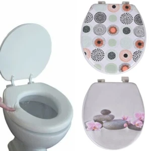 Asiento de inodoro universal de espuma ultra suave cojín acolchado para adultos comodidad de baño - Imagen 1 de 8