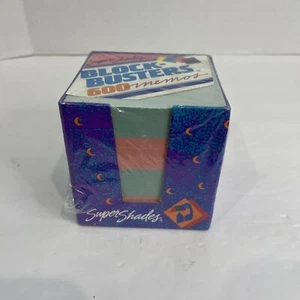 Vintage 1990 Mead Super Shades Blockbuster Memo Note Cube Sealed - Picture 1 of 5