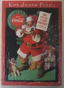 Santa Claus Coca-Cola Christmas 60 Piece Kids Jigsaw Puzzle by Hallmark 2001 - Picture 1 of 4