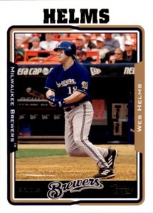 2005 TOPPS WES HELMS MILWAUKEE BREWERS #164