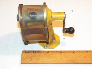 Vintage APSCO Pencil Sharpener w/ Wood Handle - Picture 1 of 6