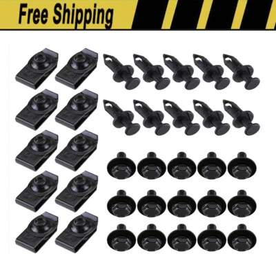 35 Body Bolts & U-nut Clips-M6 Engine Under Cover Splash Shield Guard for Nissan - Image 1 of 4