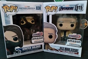 Funko POP! Marvel Year Of The Shield VECCHIO STEVE & SOLDATO D'INVERNO Amazon Ecc. - Foto 1 di 7