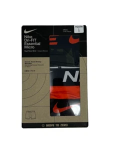 Nike 3-pack Dri-Fit Essential Micro Youth Boxer Briefs Youth Large BRAND NEW - Picture 1 of 5