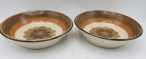 Vintage Set 2 Premiere Dura Stone Spice 6.5" Cereal Soup Bowls Japan P9205 - Picture 1 of 7