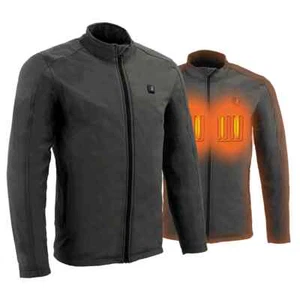 Chaqueta de carcasa suave con cremallera delantera con calefacción con elementos calefactores delanteros y traseros GRIS - Imagen 1 de 13