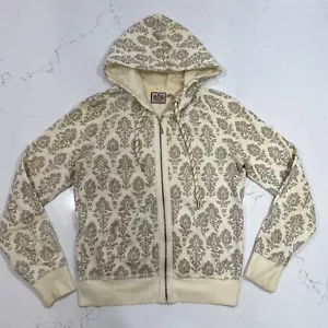 Sudadera con Capucha Juicy Couture Edición Limitada Top Cremallera Frontal Crema/Dorado Talla L - Imagen 1 de 17