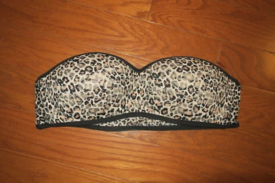 SUJETADOR L 36 ❤️ VICTORIA'S SECRET ROSA ❤️ BANDEAU ENCAJE SIN TIRANTES ACOLCHADO ❤️ SIN ALAMBRE Foto 1 de 4