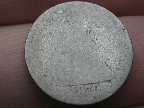 1870 P Seated Liberty Silver Dime- Lowball, PO1 Candidate? Cover