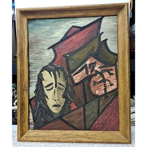 Layered Colors Modern Abstract 24x36 Original Oil Painting 19" x 14.25" Oriental - Picture 1 of 5