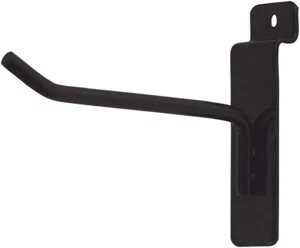 Ganchos de clavija de metal Slatwall 25 negros 4" listones pantalla de pared tubo de 6 mm de diámetro - Imagen 1 de 7