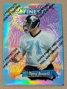 1995 Topps Finest #189 Tony Boselli Refractor with Coating HOF Rookie Jaguars - Picture 1 of 2