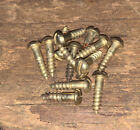 Wood Screws Slotted Round Head #4 X 1/2” Brass Plated