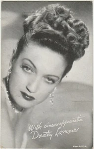 DOROTHY LAMOUR ACTRESS-SINGER EXHIBIT SUPPLY-PENNY ARCADE CARD 1933-1995 - Picture 1 of 2