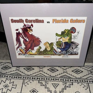 NCAA College Football South Carolina Vs. Florida Gators' MASCOT Print - Picture 1 of 4