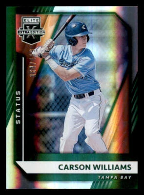 2021 Elite Extra Edition Status Green #28 Carson Williams /499 - Image 1 of 2