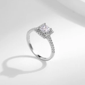 Twilight Gleam S925 sterling silver diamond ring fashion Valentine's Day gift - Picture 1 of 9