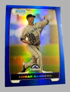 Tarjeta MLB 2012 Bowman Chrome EDWAR CABRERA #BCP64 refractor azul/250 Rockies MT! - Imagen 1 de 11