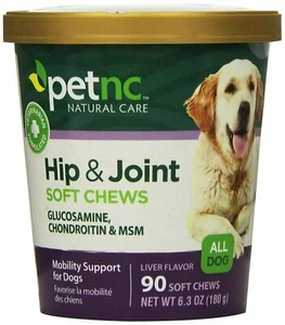 PetNC Natural Care Hip & Joint Soft Chews Liver Flavor For Dogs 90 Count 3 Pack - Picture 1 of 3