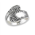 Vintage Celtic Knot Spoon Victorian Style Ring Sterling Silver Band Sizes 6-10