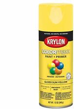 Krylon K05541007 COLORmaxx Spray Paint, Aerosol, Sun Yellow Gloss, 12 Ounce