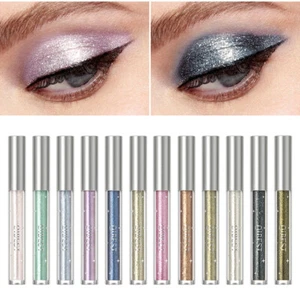 12 Farben Lidschatten Liquid Glitter Eyeliner Schimmer Make-Up Kosmeti ¬ - Picture 1 of 36