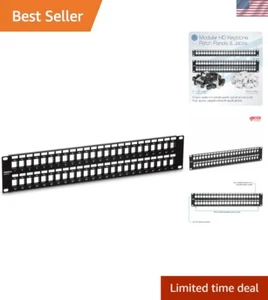 Reliable 48-Port 2U Patch Panel with Writable Labels - High-Performance Network - Photo 1/10