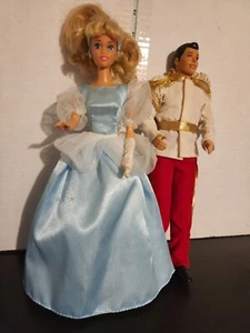 Vintage 1991 Prince Charming Ken & Cinderella Barbie Puppe Disney Mattel Barbie - Bild 1 von 13