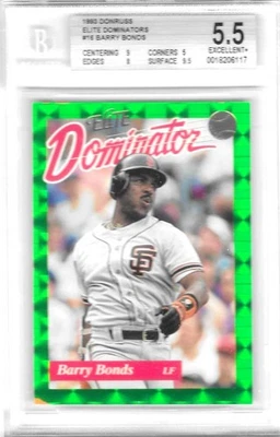 BARRY BONDS 1993 Donruss "Elite Dominators" (Giants HR KING) BGS Ex+ 5.5! 🔥🔥 - Image 1 of 2