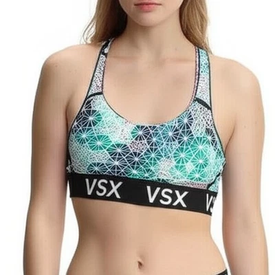 Sujetador Deportivo Victoria's Secret Talla M Geométrico Espalda Corredora Atletismo Moderno Activo Foto 1 de 4