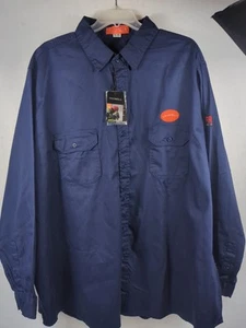 Ticomela FR Shirt Flame Resistant Blue Industrial NFPA 2112 CAT 2 Sz 5XL Reg - Picture 1 of 8