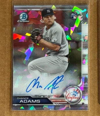 2019 Chance Adams Bowman Chrome Ice 41/100 AUTO - Image 1 of 2