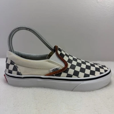 Zapatos de skate VANS Asher clásicos sin cordones negros a cuadros - para mujer EE. UU. 6 Foto 1 de 4