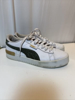 Zapatos de cuero PUMA verde y dorado blanco talla 8,5 para mujer usados buen estado Foto 1 de 4