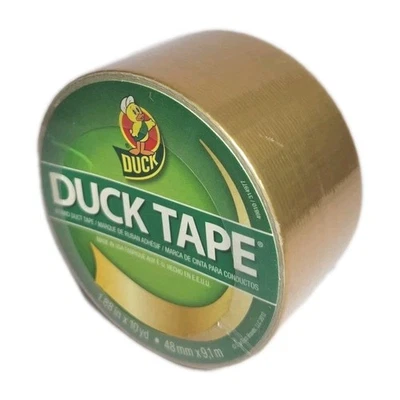 Duck 280748 клейкая лента одинарный рулон, 1,88 дюйма x 10 ярдов, металлик золото - Изображение 1 из 3