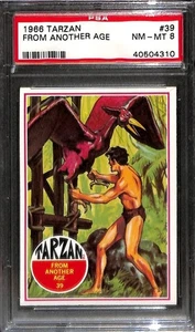 1966 PHILADELPHIA GUM TARZAN #39 FROM ANOTHER AGE PSA 8 NM-MT 40504310 - Picture 1 of 2