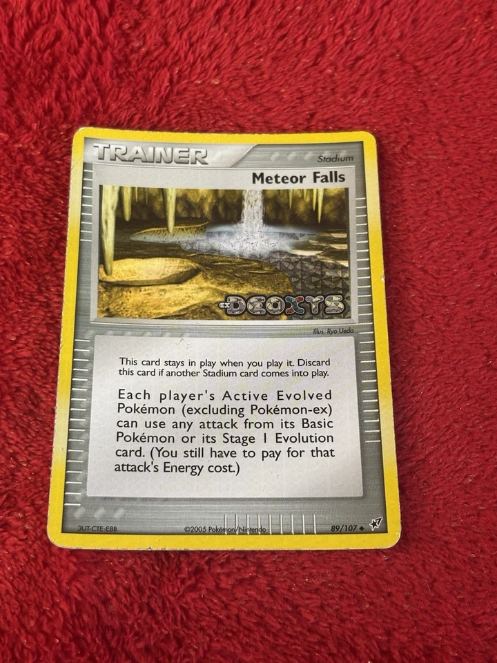 Meteor Falls 89/107 Deoxys Reverse Holo Pokémon Card Played - Image 1 of 4