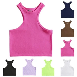Women Clothes Vest Yoga Female Fitness Gym Halterneck High Elasticity Running - Picture 1 of 53