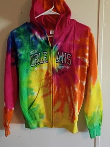Sudadera con capucha New Orleans Tie Dye grande niños cuarto francés - Imagen 1 de 5