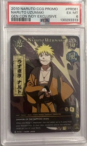 Naruto TCG CCG Naruto Uzumaki Foil Promo Card English Samurai PSA 6  - Picture 1 of 2