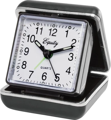 Equity 20080 Quartz Analog Fold-Up Travel Alarm Clock - Image 1 of 4