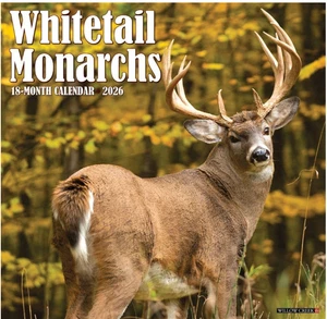 2026 Whitetail Monarchs (Deer) 12 X 12 Wall by Willow Creek Press (2025,... - Picture 1 of 3