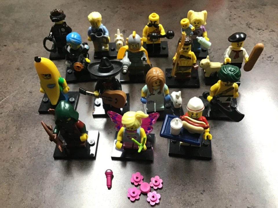 Lego Minifigures 15 total Lot M3 from various Series pls read description - Image 1 of 1